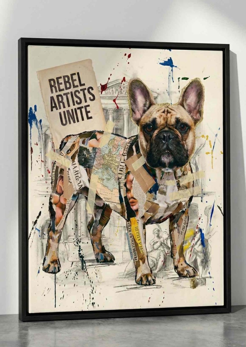 The Rebel Artist - Modern Collage Portrait - Kuratier